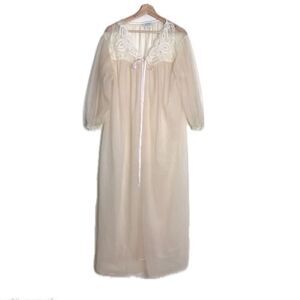 Vintage appel ladies sheer lace sexy lingerie nightgown robe size medium
